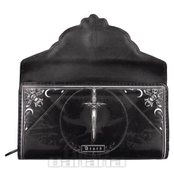 Nemesis Now Death's Head Moth Embossed Gothic Purse (Black)