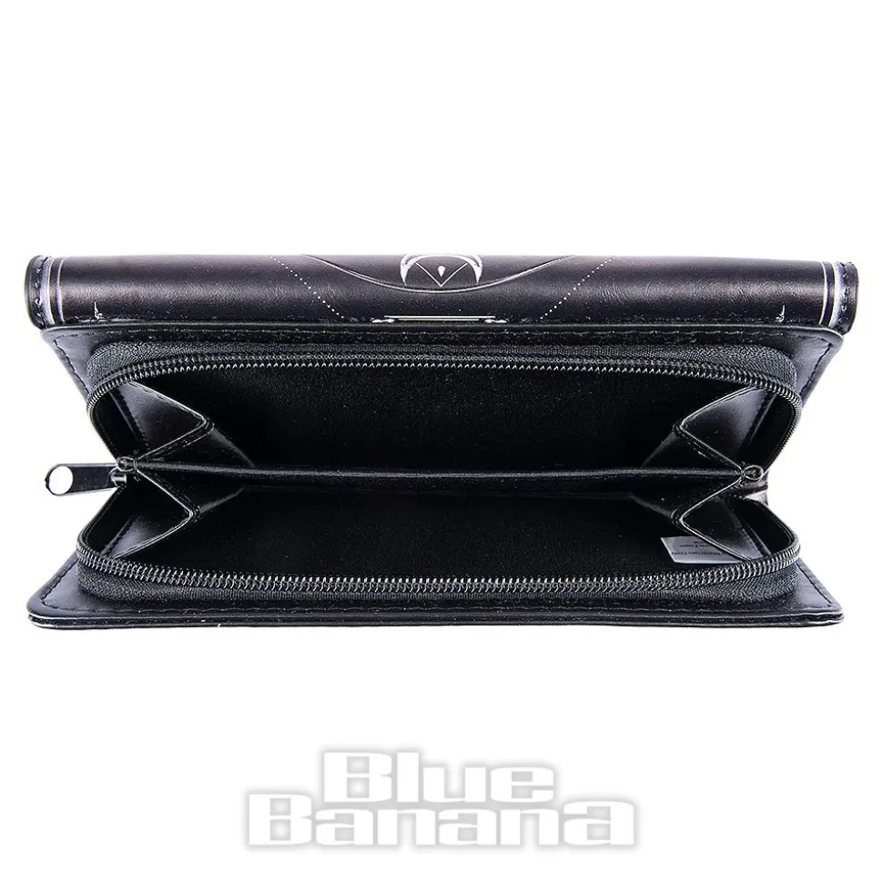 Nemesis Now Death's Head Moth Embossed Gothic Purse (Black)