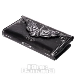 Nemesis Now Death's Head Moth Embossed Gothic Purse (Black)