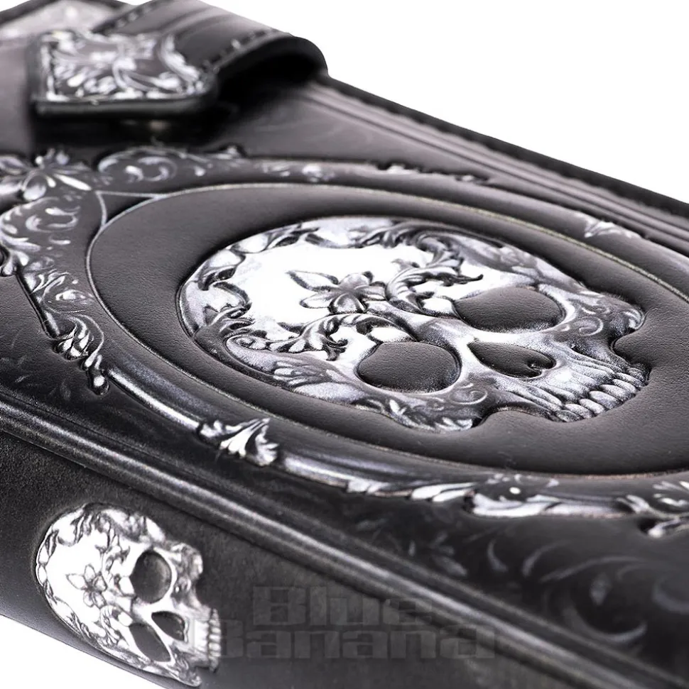 Nemesis Now Gothic Baroque Skull Embossed Purse (Black)