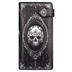 Nemesis Now Gothic Baroque Skull Embossed Purse (Black)