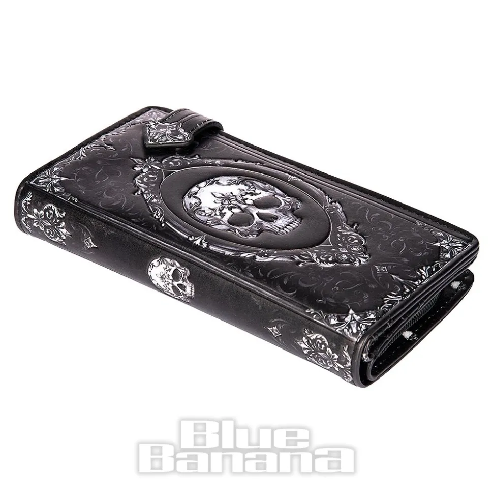 Nemesis Now Gothic Baroque Skull Embossed Purse (Black)