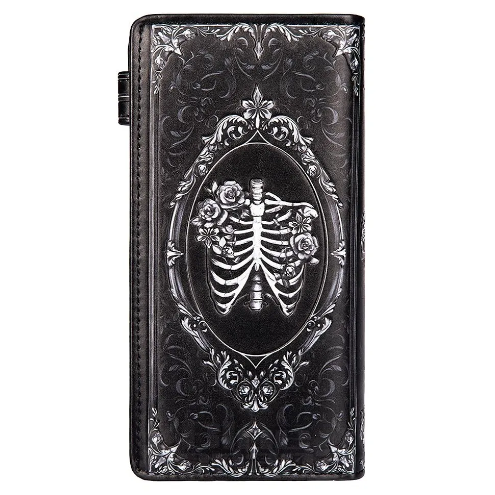 Nemesis Now Gothic Baroque Skull Embossed Purse (Black)