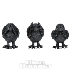 Nemesis Now 3 Wise Ravens Figurines (8.7 CM)