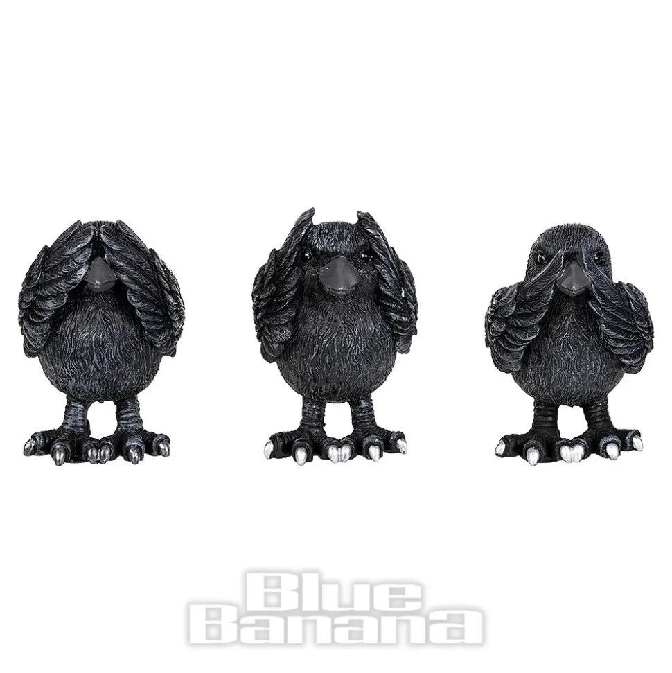 Nemesis Now 3 Wise Ravens Figurines (8.7 CM)