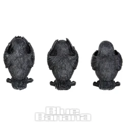 Nemesis Now 3 Wise Ravens Figurines (8.7 CM)