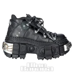 New Rock M-106 C4 Laces Shoe (Black)