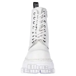 New Rock Metallic M.MILI083C-C7 Boots (White)