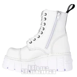 New Rock Metallic M.MILI083C-C7 Boots (White)