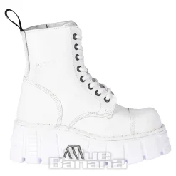 New Rock Metallic M.MILI083C-C7 Boots (White)
