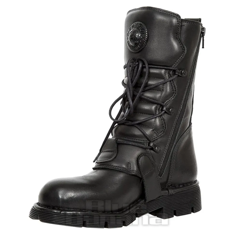 New Rock M.1473-S49 Comfort-Light Calf Boots (Black)