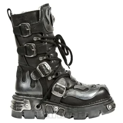 New Rock M.107-S2 Reactor Demon Flame Calf Boots (Black)