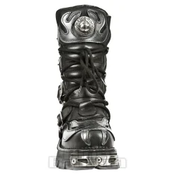 New Rock M.107-S2 Reactor Demon Flame Calf Boots (Black)