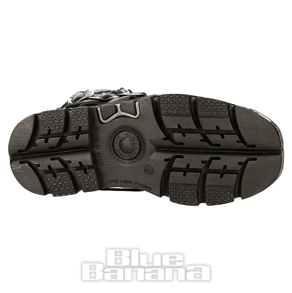 New Rock M.107-S2 Reactor Demon Flame Calf Boots (Black)