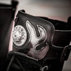 New Rock M.107-S2 Reactor Demon Flame Calf Boots (Black)