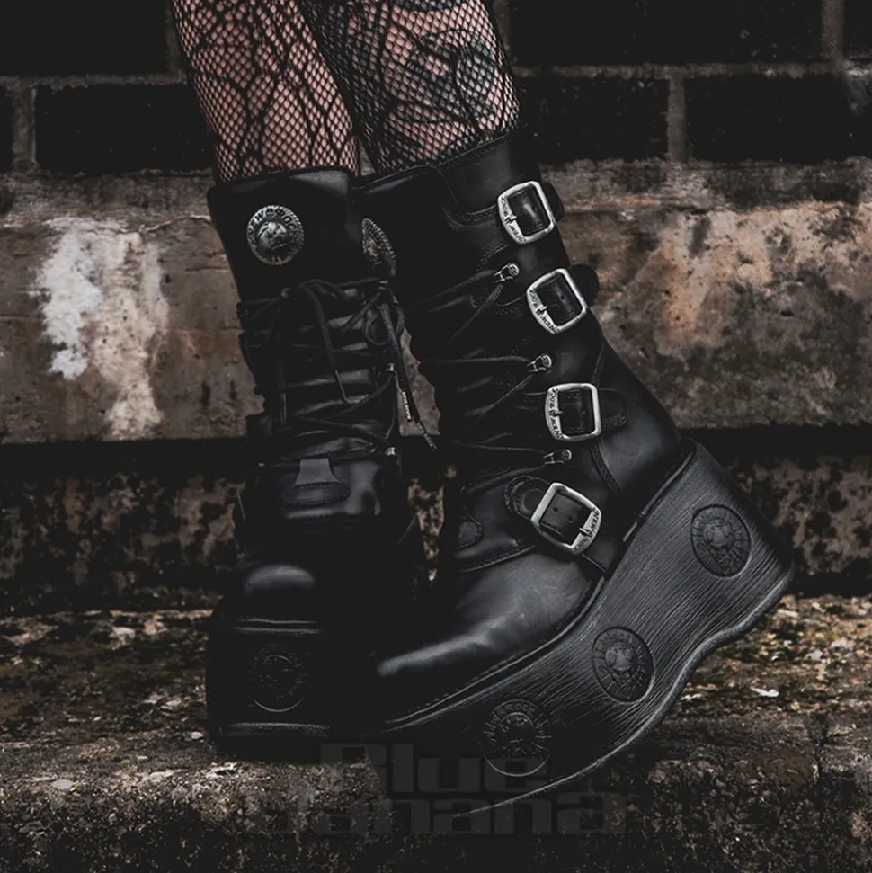New Rock M.1473-S3 Space Platform Boots (Black)