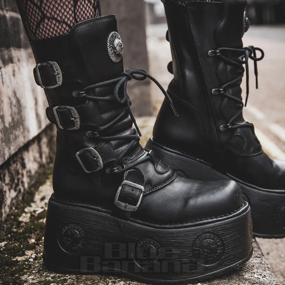 New Rock M.1473-S3 Space Platform Boots (Black)