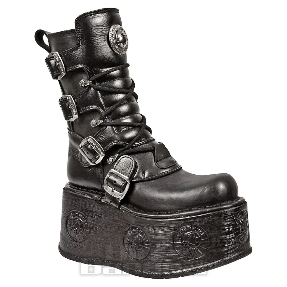 New Rock M.1473-S3 Space Platform Boots (Black)