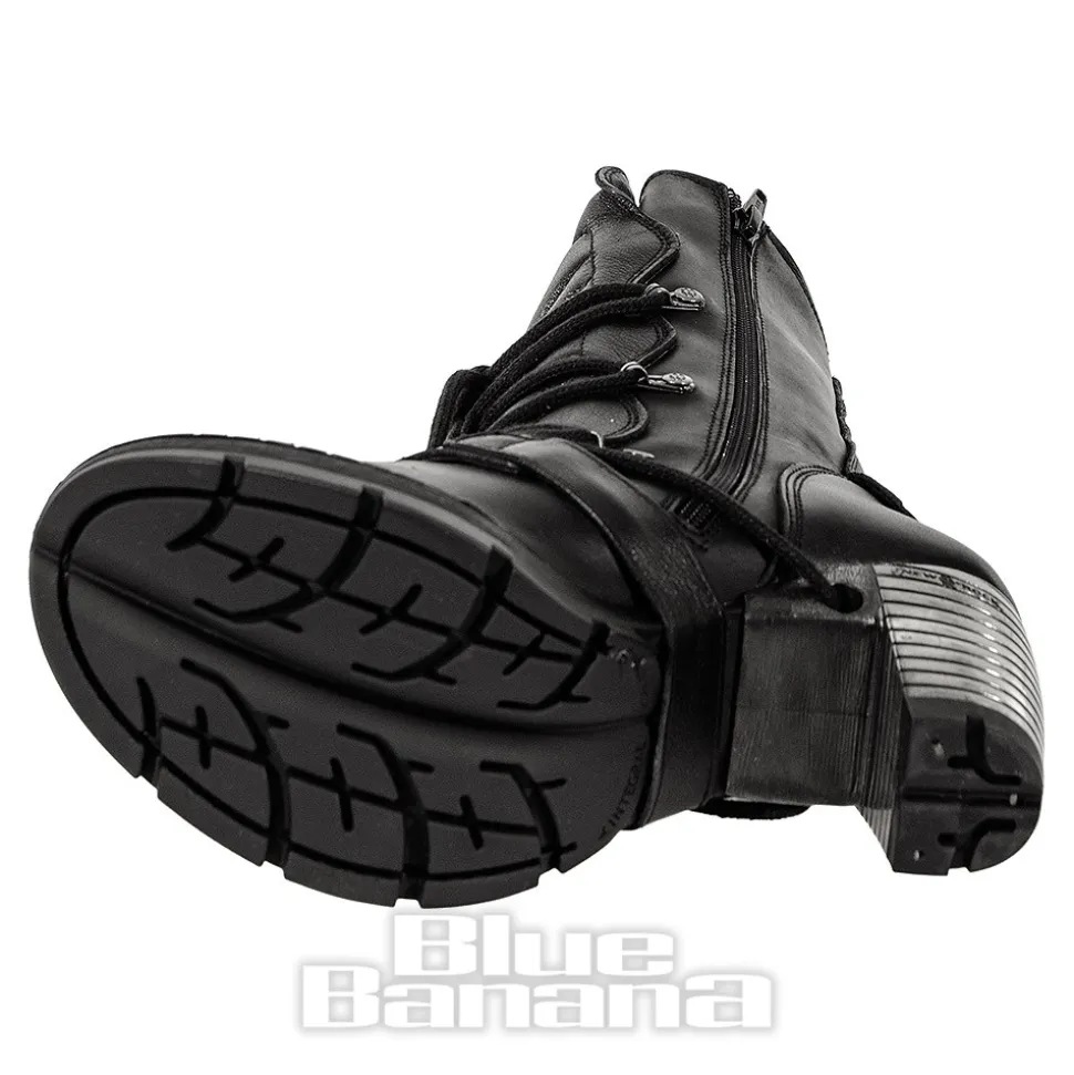 New Rock M.TR003-S1 Trail Heeled Boots (Black)
