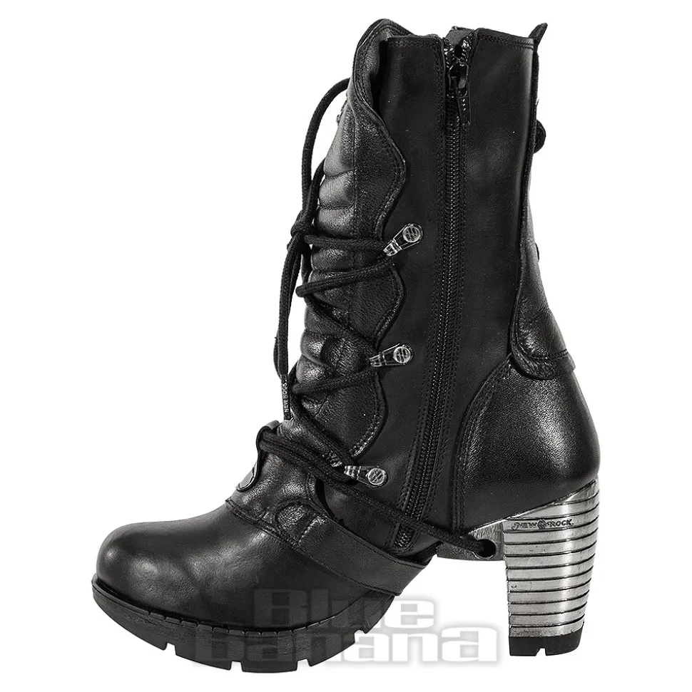 New Rock M.TR003-S1 Trail Heeled Boots (Black)