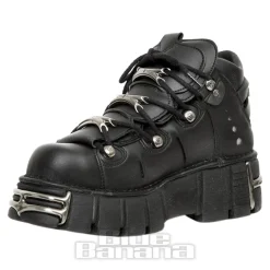 New Rock M-106-VS1 Vegan Ankle Boots (Black)