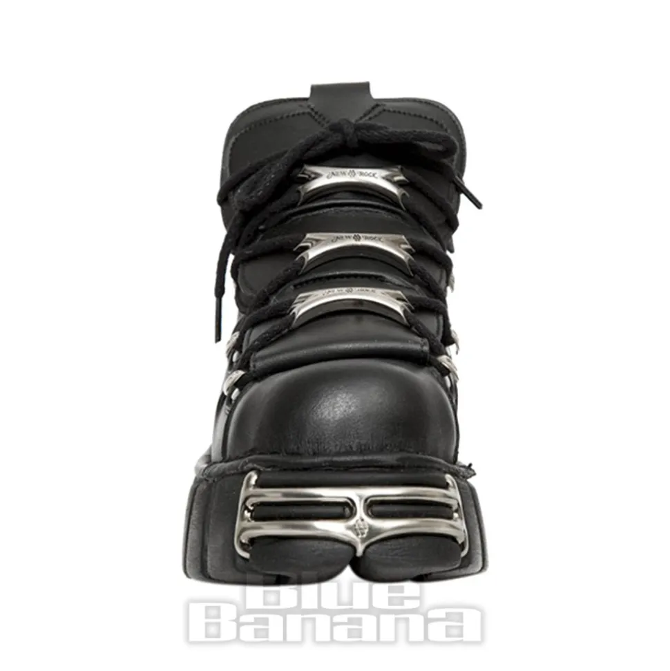 New Rock M-106-VS1 Vegan Ankle Boots (Black)