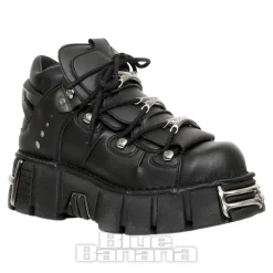 New Rock M-106-VS1 Vegan Ankle Boots (Black)
