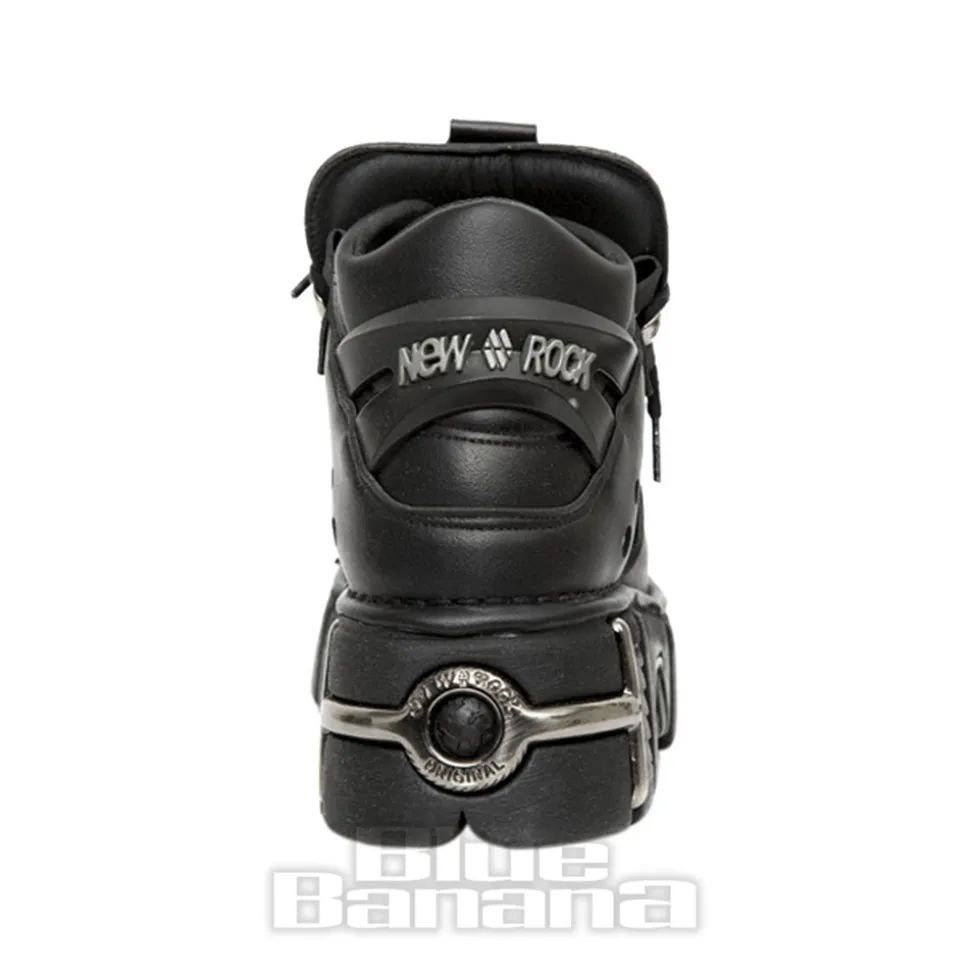 New Rock M-106-VS1 Vegan Ankle Boots (Black)
