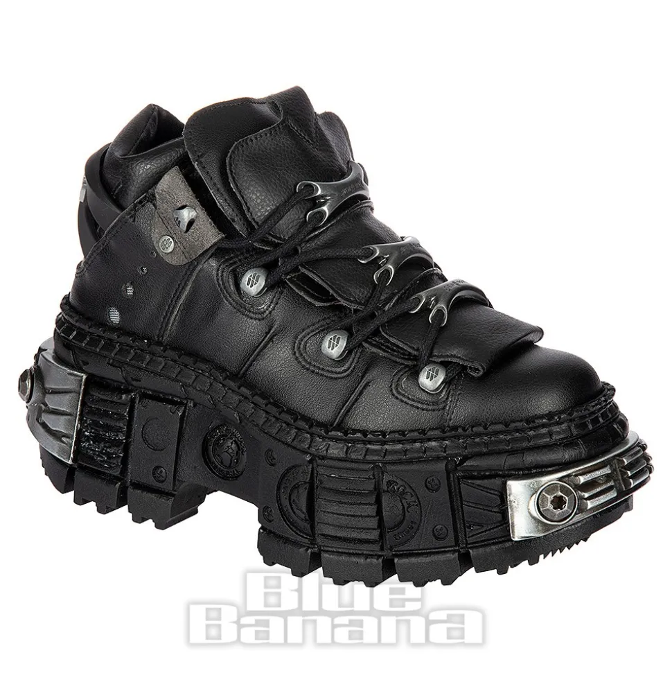 New Rock M-WALL106-V17 Vegan Shoes (Black)
