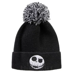 Nightmare Before Christmas Jack Skellington Badge Knit Hat (Black)