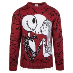 Nightmare Before Christmas Jack & Sally Knit Jumper (Red)