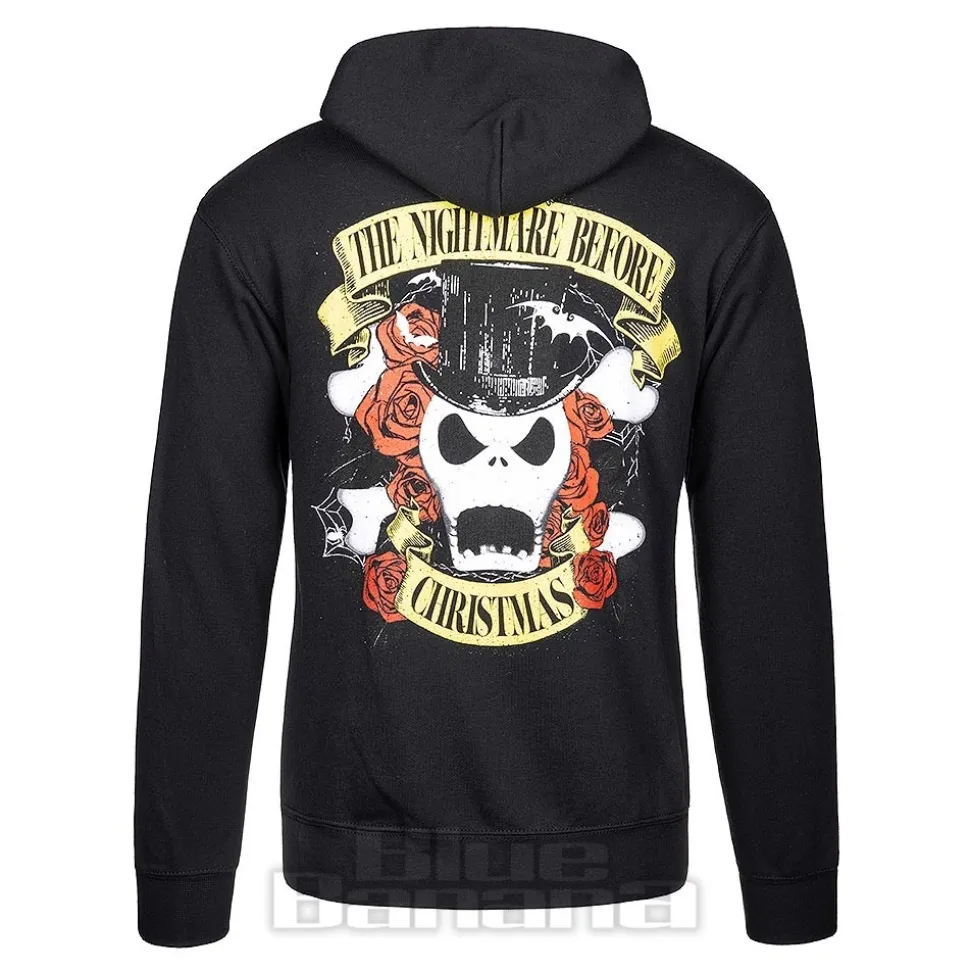 Nightmare Before Christmas Skulls N Roses Hoodie (Black)