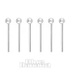 Nose Stud Ball 6pc Set 1.8mm