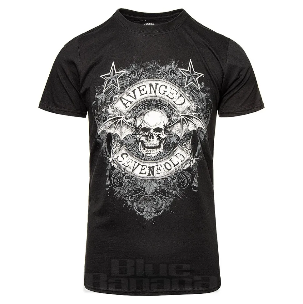 Official Avenged Sevenfold Star Flourish T Shirt (Black)