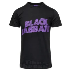 Official Black Sabbath Wavy Logo T Shirt (Black/Purple)