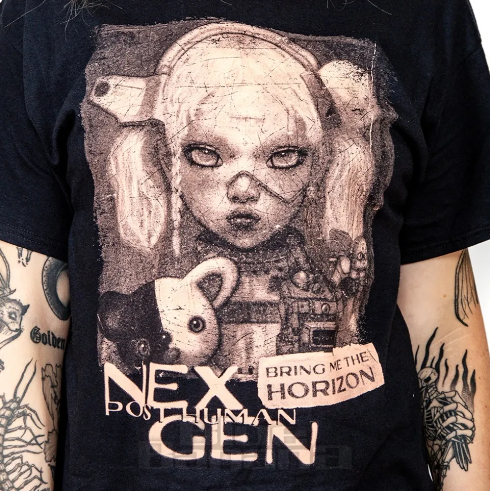 Official Bring Me The Horizon Distressed Nex Gen T-Shirt (Black)