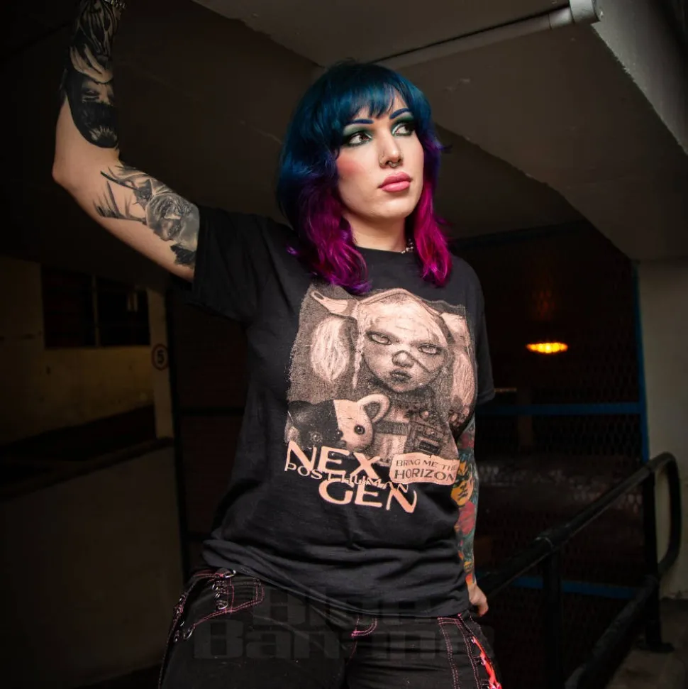 Official Bring Me The Horizon Distressed Nex Gen T-Shirt (Black)