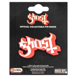 Official Ghost Logo Shadow Pin (Red)