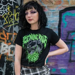 Official Ice Nine Kills Wolf Crop Top (Black)