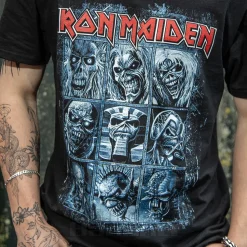 Official Iron Maiden 9 Eddies T Shirt (Black)