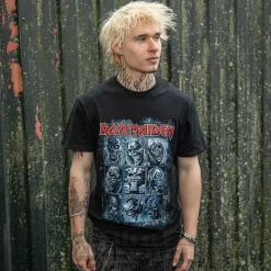 Official Iron Maiden 9 Eddies T Shirt (Black)