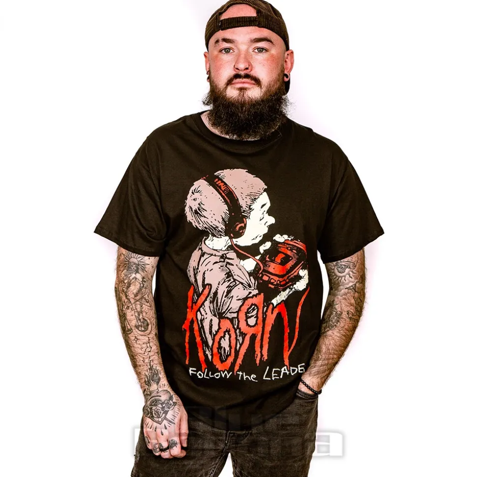 Official Korn Follow The Leader T-Shirt (Black)