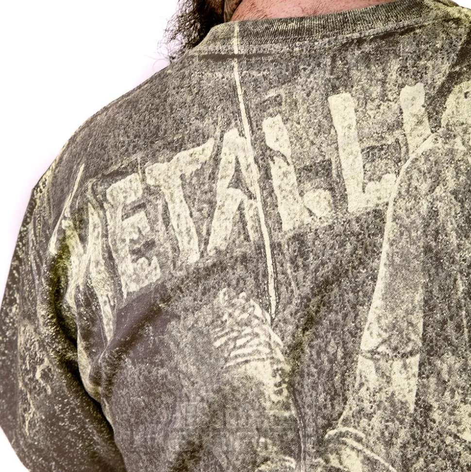 Official Metallica Justice Neon T Shirt (Grey)