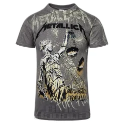 Official Metallica Justice Neon T Shirt (Grey)