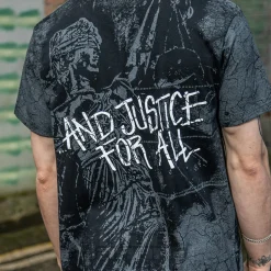 Official Metallica Justice Wash T Shirt (Black)