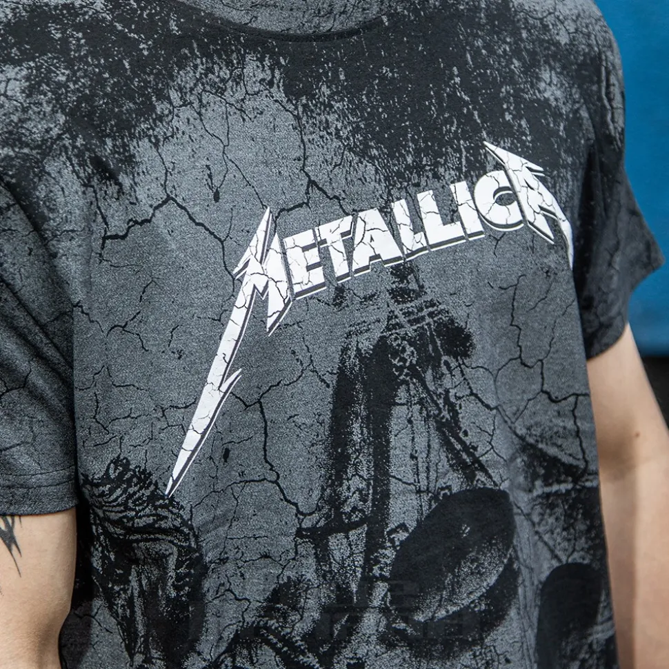 Official Metallica Justice Wash T Shirt (Black)