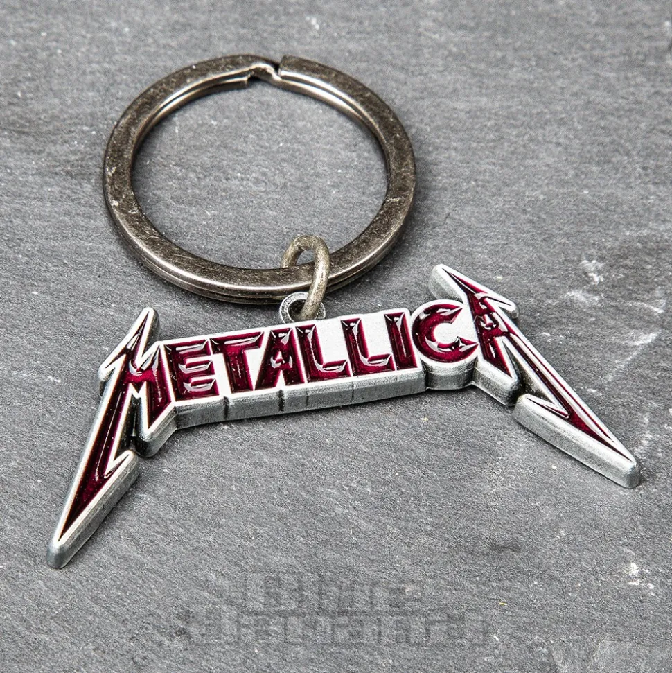 Official Metallica Logo Keyring (Red)
