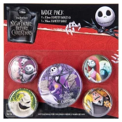 Official Nightmare Before Christmas Character Badge Pack (Multicolour)