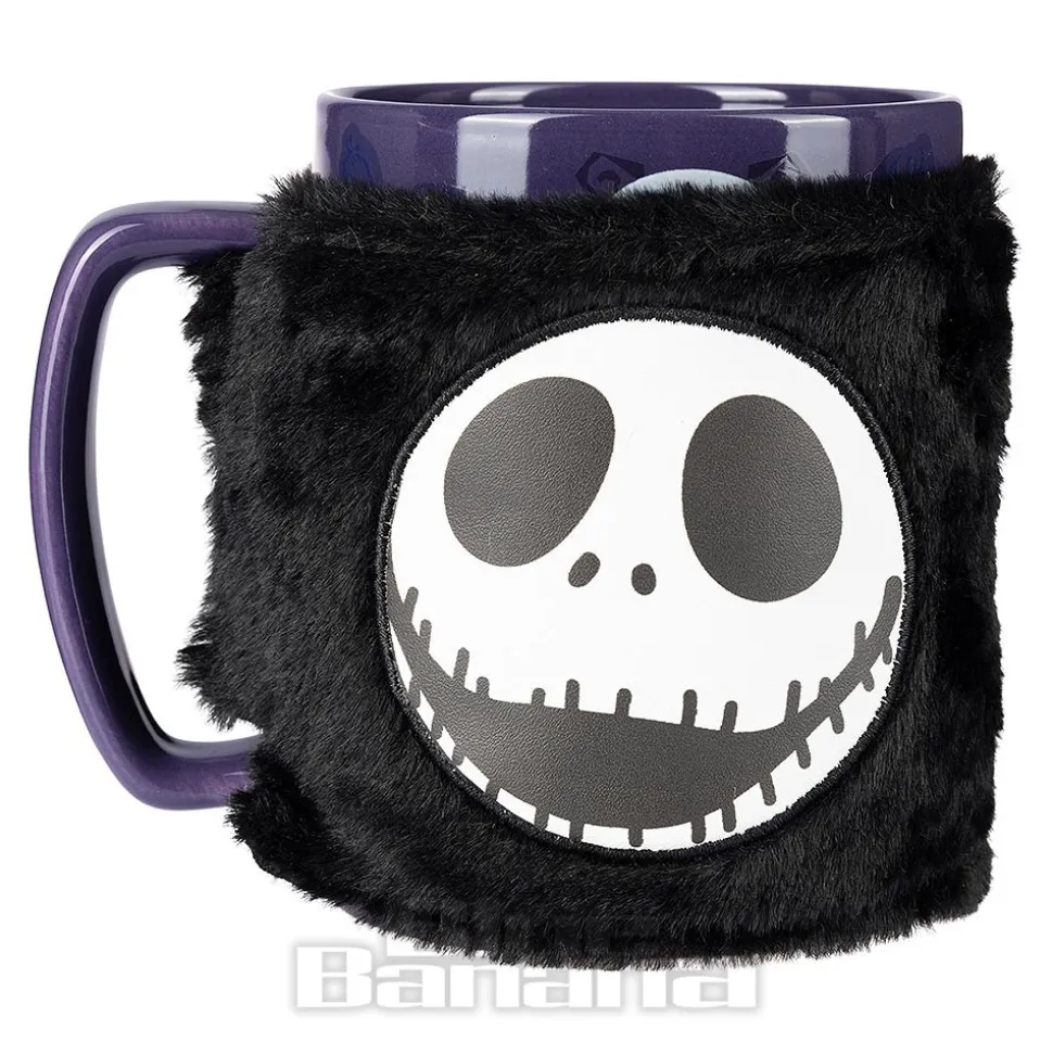 Official Nightmare Before Christmas Fuzzy Jack Skellington Mug (Purple/Black)