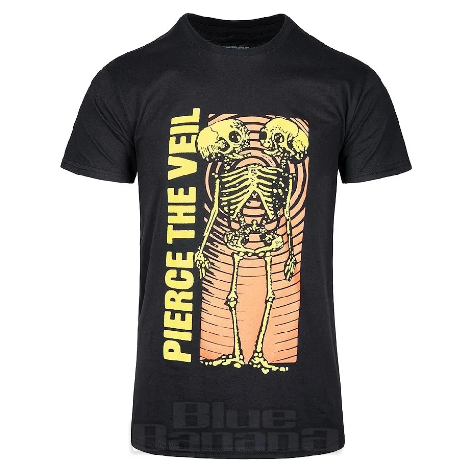 Official Pierce The Veil Wavy Skeleton T-Shirt (Black)